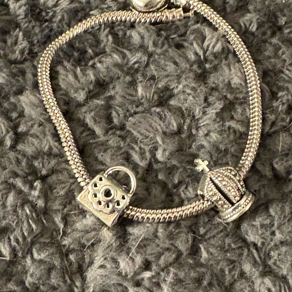 Charms-For bracelet (2) Silver Tone Charms, Pocket Book & a Crown  charms,
